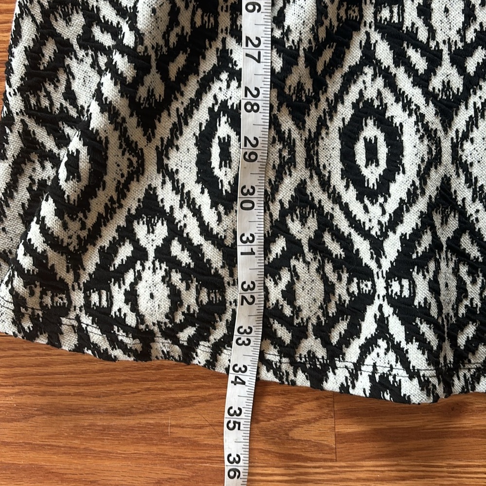 NWT H&M Black White Long Sleeve Mock Turtleneck Fit & Flare Dress Small Casual - Picture 8 of 11